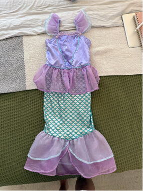 Girls Mermaid Costume One Size Purple Blue